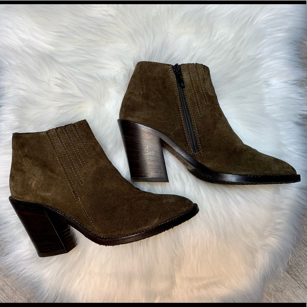 Aquatalia Olive Green Ankle Boots - Picture 2 of 5